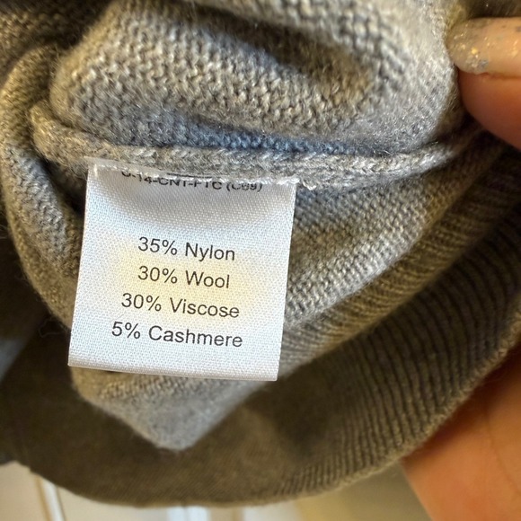 JOS A BANK RESERVE‎ Mens Grey V Neck Italian Yarn Sweater XL Wool Blend - Picture 8 of 9